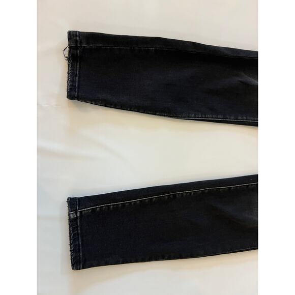 NWT Vervet Distressed High Rise Denim Skinny Jeans Womens 26 Black Grunge Edgy - Picture 12 of 15